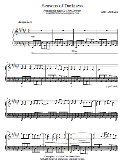 Seasons of Darkness Sheet Music PDF Instant Download