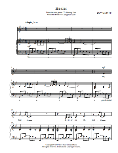Healer Sheet Music PDF Instant Download