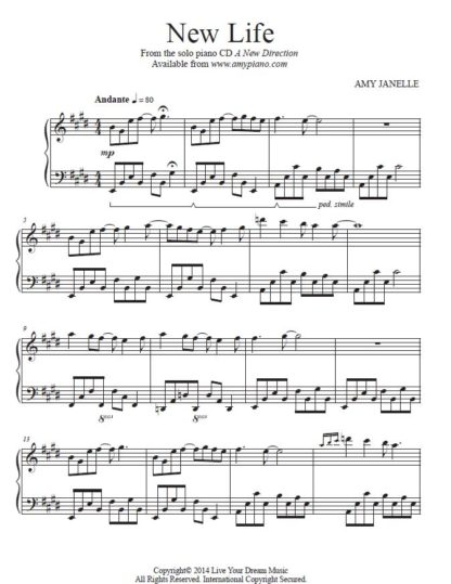New Life Sheet Music PDF Download