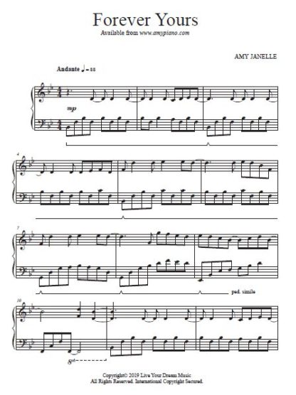 Forever Yours - Sheet Music PDF + MP3 Download