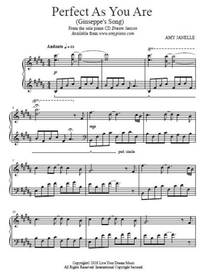 Perfect As You Are - Sheet Music PDF + MP3 Download
