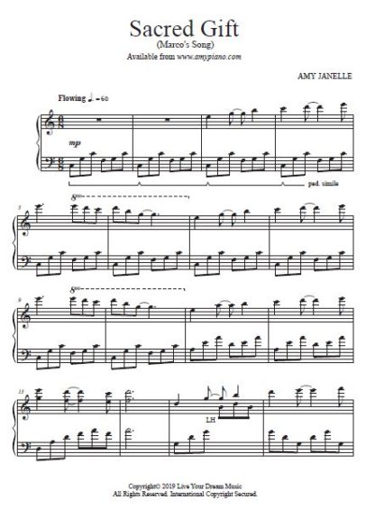Sacred Gift (Marco's Song) - Sheet Music PDF + MP3 Download
